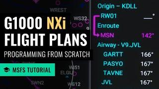 MSFS: G1000 NXi - Programming Flight Plans from Scratch - Microsoft Flight Simulator
