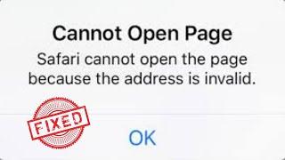 Fixed : Safari Cannot Open The Page  Because The Address Is Invalid