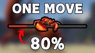 ONE SHOT the Crab Boss with ONLY ONE MOVE  | The Strongest Battlegrounds