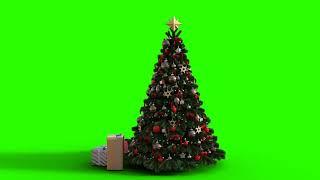 Xmas tree green screen free copyright