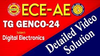 TG GENCO AE - ECE PAPER DETAILED EXPLANATION||DIGITAL ELECTRONICS||EXAM DATE:14/07/24||SAIMEDHA KOTI