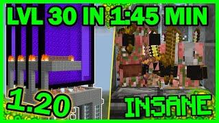 NEW INSANE 1.20 GOLD XP FARM in MINECRAFT BEDROCK Edition | BEST EXP FARM | LVL 30 in 1 MIN 45