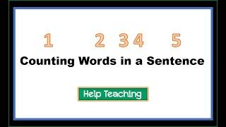 Counting Words in a Sentence | Beginning Reading Skills