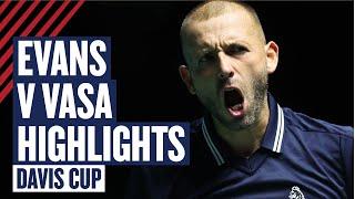 Highlights - Dan Evans v Eero Vasa | Great Britain v Finland - Davis Cup  2024 | LTA