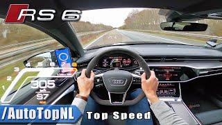 AUDI RS6 C8 305km/h TOP SPEED on AUTOBAHN (NO SPEED LIMIT) by AutoTopNL