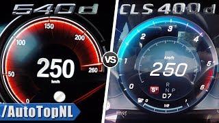 2019 Mercedes Benz CLS 400d vs 2019 BMW 540d ACCELERATION & TOP SPEED 0-250km/h by AutoTopNL