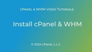 WHM Tutorial - How to Install cPanel & WHM