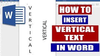 How to insert VERTICAL TEXT in WORD | Multiple ways to type vertically in Word (EASILY)