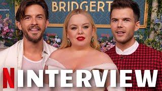 BRIDGERTON Season 3 - Behind The Scenes Talk With Jonathan Bailey, Nicola Coughlan & Luke Newton