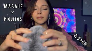 ASMR Masaje de cabeza y Piojitos  para dormir relajante en español