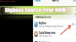 Cydia Error on iPhone,iPad,iPod - The Bigboss Source problem now !