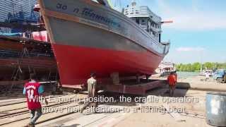 Hauling Sail Boat And Launching Fishing Boat In Satun, Thailand
