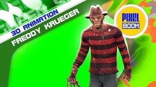 Green Screen Freddy Krueger Halloween Killer 3D Animations PixelBoom