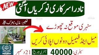 Latest NADRA Jobs 2022| Nadra online New Jobs 2022 | Government Job Vacancy | Latest Jobs 2022