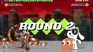 Mugen battle Luan Loud and MGM vs Clyde The Orange Ghost and Doki