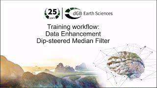 Training workflow: Data Enhancement - Dip-steered Median Filter