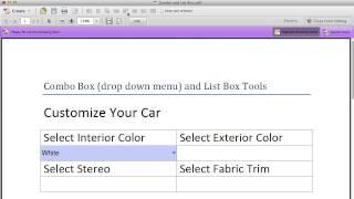 Creating Drop Down Menus With Adobe Acrobat