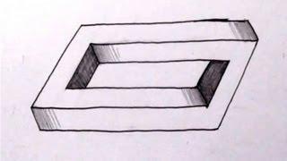 How To Draw The Impossible Penrose Rectangle - Cool Optical Illusion