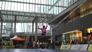 女子オープンAyumi vs Akari 第8回日本オープンスラックライン選手権大会