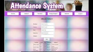 Attendance System using Asp.Net C#(Final Year Project)