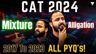 CAT 2024: Mixture & Alligation All PYQs 2017 - 2023 | Part 01 | Raman Tiwari