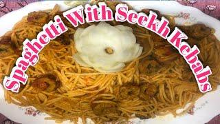 Spaghetti With Seekh Kebab | Recipe By Alishas Mom uk