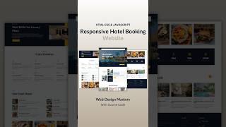 Hotel Booking Website Using HTML CSS And JavaScript  #webdevelop #webdesign #htmlcsstutorial