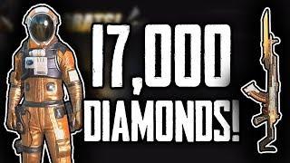 Spending 17k Diamonds! Gold Astronaut and Singularity AKM!  | Rules Of Survival