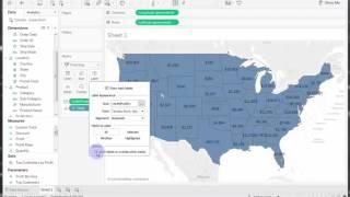 How to display missing labels from views in Tableau