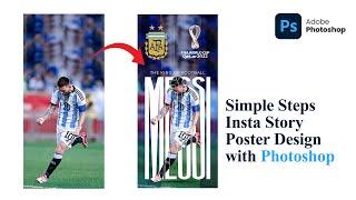 Simple Steps Insta Story Poster Design with Photoshop