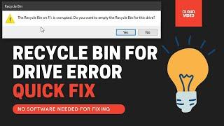 [Solved] Empty Recycle bin for this drive! Error Quick Fix