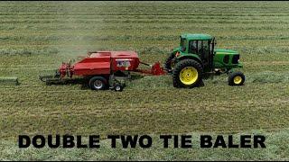 Double Two-Tie Baler Baling Hay and Straw