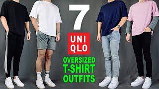 7 Ways To ROCK UNIQLO Oversized T-Shirts | Men’s Outfit Ideas