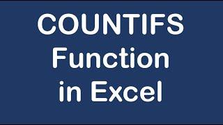 COUNTIFS Function in Excel