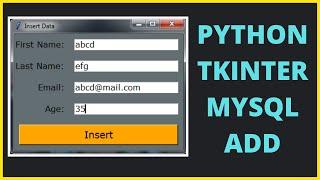 Python : How To Insert Data Into MySQL Database Using Python Tkinter [ with source code ]