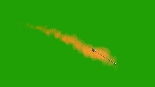 flying flaming arrow - green screen effect