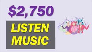 Get Paid $2,750 Just By Listening to Music (100% FREE) | Make Money Online 2024