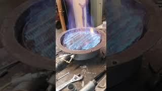 Gas burner for a steam car boiler conversion