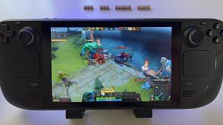 DOTA 2 - Steam Deck (512 GB model) handheld gameplay