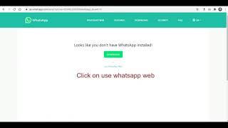 Send WhatsApp message without saving mobile number on whatsapp web