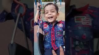 Aarav Patel with Dadi on swing @ 2.8 years