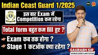 Indian Coast Guard 1 2025 Total form fill up | ICG GD 1 2025 Exam Date | ICG GD 2025 Stage 1 Cutoff