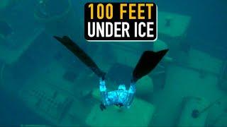 Ice Diving Shipwreck 100 ft Deep