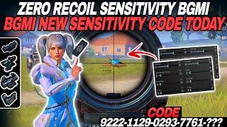 ZERO RECOIL SENSITIVITY BGMI | BGMI NEW SENSITIVITY CODE TODAY | BGMI SENSITIVITY