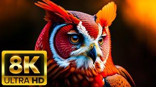 Лучшие животные - 8K (60 кадров в секунду) Ultra HD - со звуками природы (красочно динамичным)