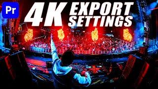 Best 4K Export Settings for Concert Videos (Premiere Pro Tutorial) 