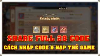 3Q Triệu Hoán Sư - SHARE FULL 28 CODE - HƯỚNG DẪN NHẬP CODE & NẠP THẺ GAME