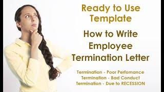 How to write Termination Letter to Employee