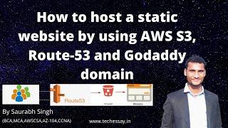 how to host a static website by using AWS S3, route-53 and godaddy domain