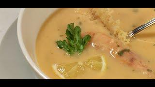 Creamy salmon soup with shrimps Gala Kitchen Culinary channel